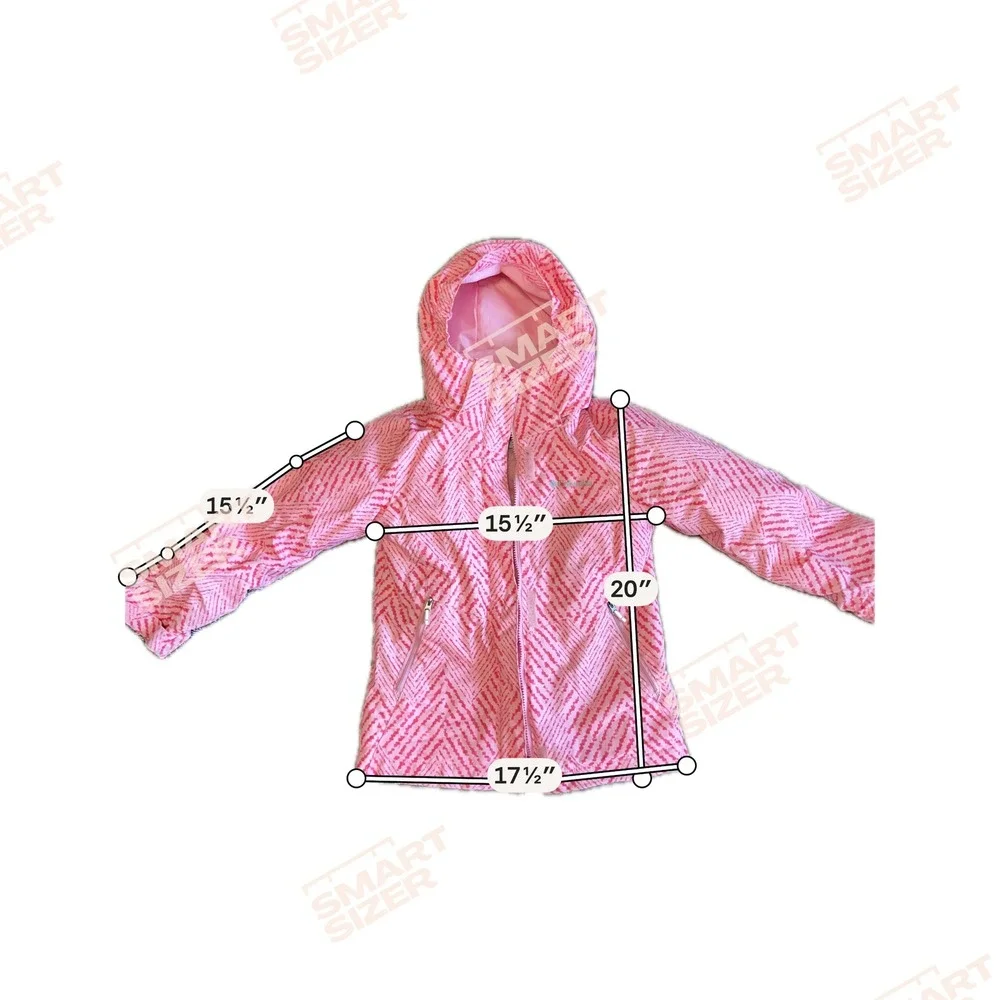 Columbia Girls Pink Chevron 3-in-1 Interchange Jacket Omni-Heat Small